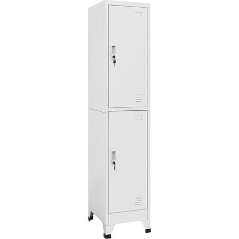 Armario taquilla con 2 compartimentos 38x45x180 cm vidaXL (1/2)