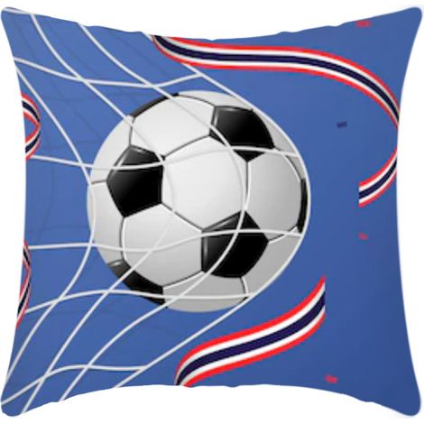 Filiyano – oreiller en coton et – Lot de 2 taies d'oreiller en coton et lin Qatar n°4 pour la Coupe du Monde 2022 (45 x 45 cm). Accessoires de