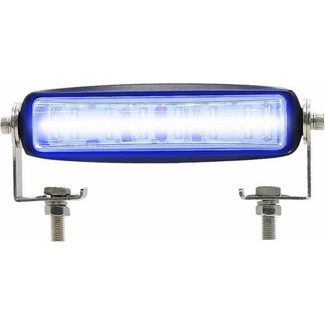 Barra di segnalazione a 6 LED blu da 18W per carrelli elevatori IP67 (1/4)