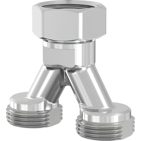 Flamco Distributore di collegamento a Y MS nichelato G3/4a Eurok. x G3/4i EK, Interasse 38,5mm, F10506