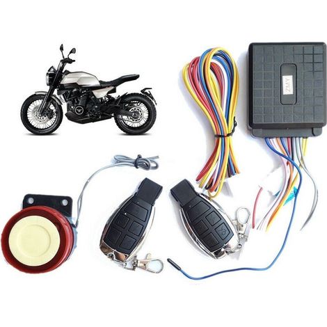 TRADE SHOP - Antifurto Allarme Per Moto Con Telecomando Universale Sicurezza Sirena Scooter - (1/4)