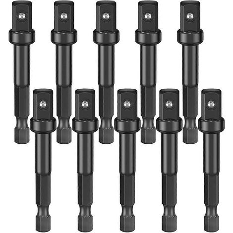 Lot de 10 adaptateurs pour douilles 3/8 kit d'adaptateurs pour douilles 1/4 pouce vers 3/8 (1/5)