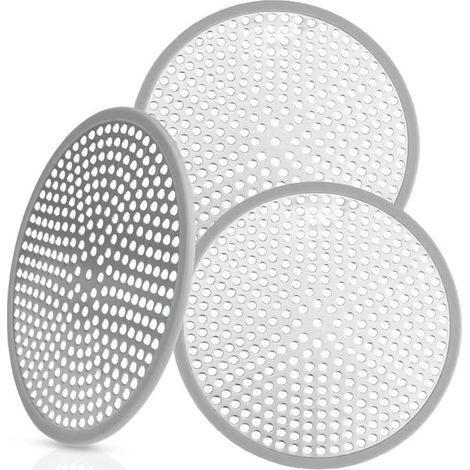 3 Pièces Attrape Cheveux Douche, Filtre Cheveux Douche Baignoire 118 mm/ 4,65", Grille Douche, Filtre Baignoire Anti Cheveux