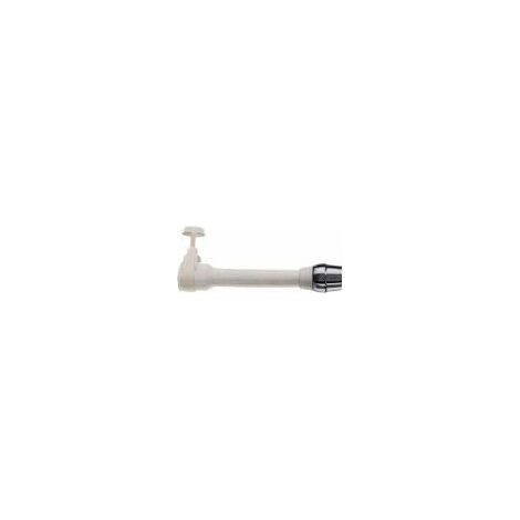 Ricambio rompigetto con cannuccia bianca e doccetta aeratore cromato 10 cm (1/2)
