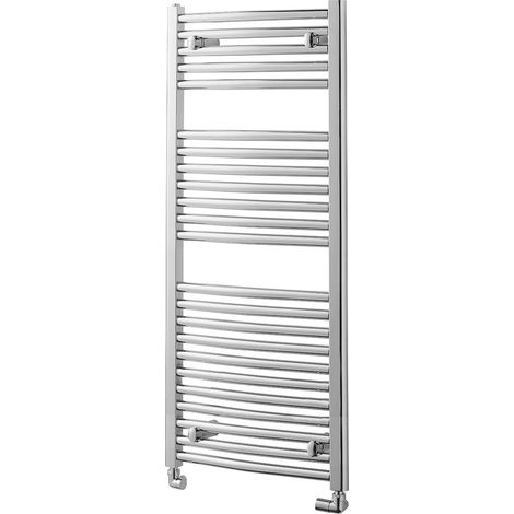 Heatwave Tempo Curved Chrome Ladder Towel Rail 1200mm (H) x 450mm (W) (1/3)