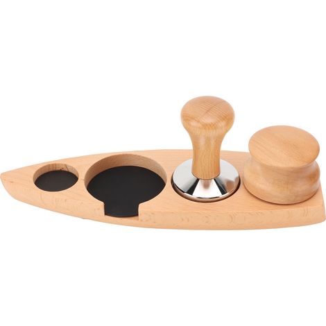 Ensemble distributeur et support pour marteau à café moulu, idéal pour café, restaurant, bar et cuisine domestique (taille S, base 51/53 mm, marteau et distributeur de 51 mm). (1/5)