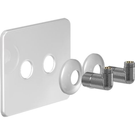 Cache de finition Robifix® blanc entraxe 50mm avec coudes - Watts
