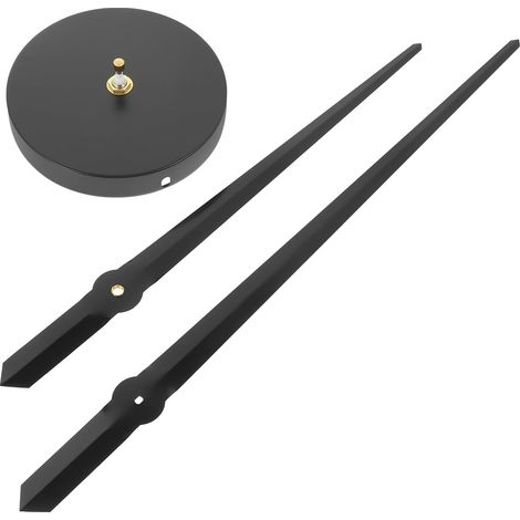Kit Aiguilles D’Horloge DIY Noires 39 CM Mécanisme Silencieux à Piles Pièces Détachées pour Horloge Murale Mouvement Précis Adapté à Décoration Murale Maison et Bureau