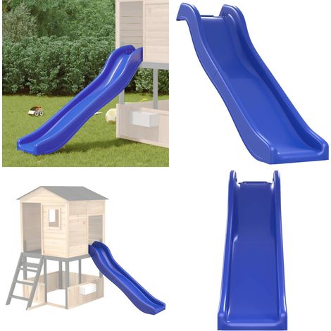 Toboggan de jeu bleu 175x38x23 cm polypropylène - Toboggan d'extérieur - Jeu d'enfants (1/5)