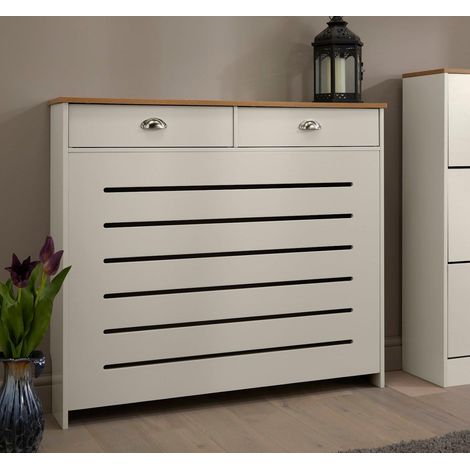 Galiflo Cream Radiator Cover with Storage Drawer 1115 x 965mm Medium