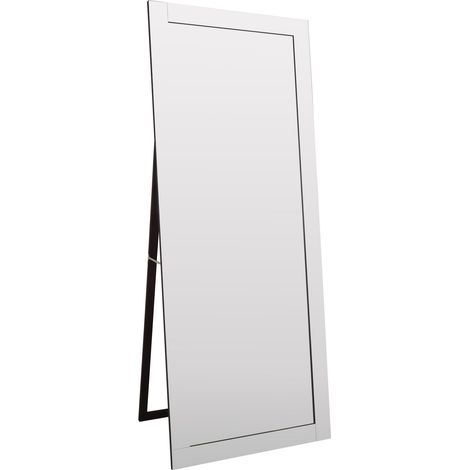 Premier Housewares Vintage Floor Standing White Chic Mirror Rounded And Bevelled Design Floor Mirrors For Bedroom Hallways And Living Room w80 x d3 x h200cm (1/5)
