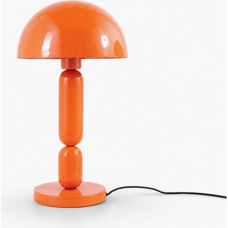 Lampe en bois et métal orange - Romy (1/5)