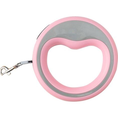 Automatic Dog and Cat Leash – Heavy Duty Retractable, 5M, Comfortable Ergonomic Handle (Pink) (1/5)