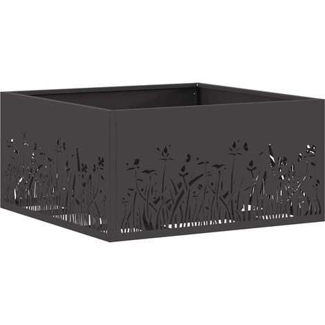 Maison Exclusive - Hoguera Negro 60 x 60 x 30 cm Acero