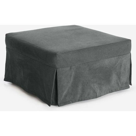Pouf-lit simple déperlant déhoussable Made in Italy Stelvio - Gris