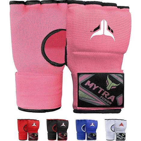 Kids Under Boxing Gloves Gel Padded with Bands and Quick Straps 30" Elastic for MMA, Muay Thai, Kickboxing, Punching and Martial Arts (1/5)
