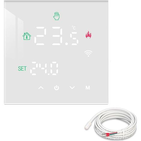 Thermostat Wi-Fi intelligent pour chauffage au sol électrique avec sonde de sol (1/5)