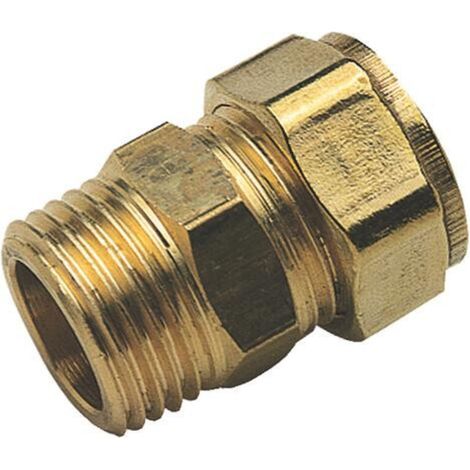 Raccord droit mâle et bicône laiton pour tube cuivre ø16-15/21 (1/3)