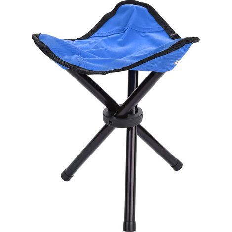 Chaise pliable portable pour camping, randonnée, pêche, pique-nique, voyage (Rouge S) (1/5)