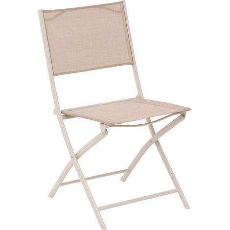 4er-Set klappbare Gartenstühle MODULA in Kiesel- und Graphitgrau - Epoxidbeschichteter Stahl - Texalin (1/2)