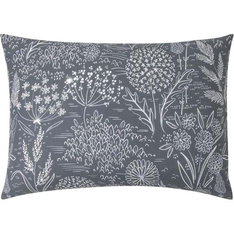 Taie d'oreiller imprimée en Lyocell, Hortense, 50 x 70cm, , Gris Anthracite (1/5)