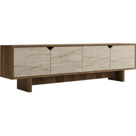 Porta TV in legno "istemi" 180 x 30 x 50 cm - Noce (1/5)
