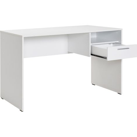 Meuble du bureau, table de bureau en bois coloris blanc - longueur 120 x profondeur 60 cm (1/4)