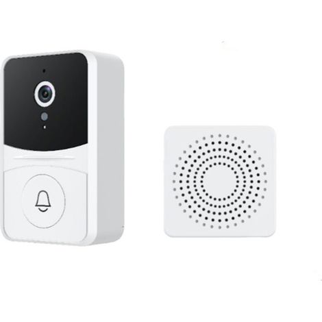 Sonnette sans fil Tuya, horloge intelligente, caméra HD, sonnette de sécurité, vision nocturne, interphone vidéo pour professeurs particuliers à domicile (1/5)