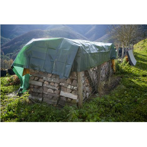 Toldo de Polietileno Verde de Bikain Verde4x10mVerde 4x10m