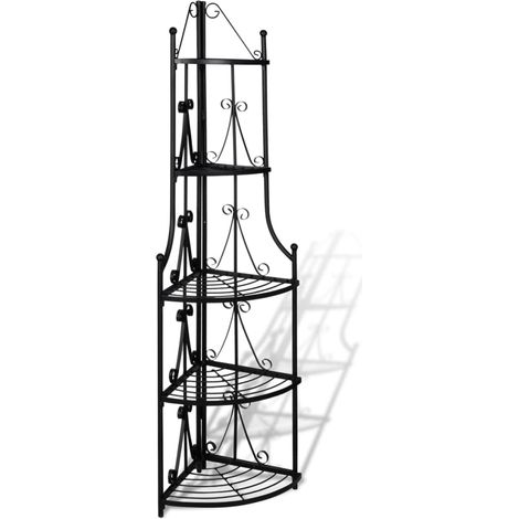 Étagère d’angle pour plantes en noir (1/5)