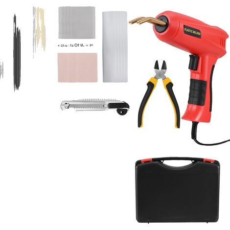 Machine de Soudage Plastique, Chauffage Rapide en 3 Secondes, Accessoires de Soudage Polyvalents, Rouge (1/2)