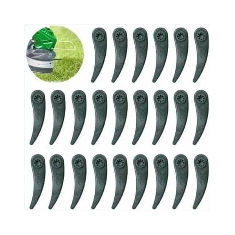 Lot de 24 lames de rechange pour tondeuse Bosch Durablade Art 23-18 LI Art 26-18 LI, vert ZY (1/2)