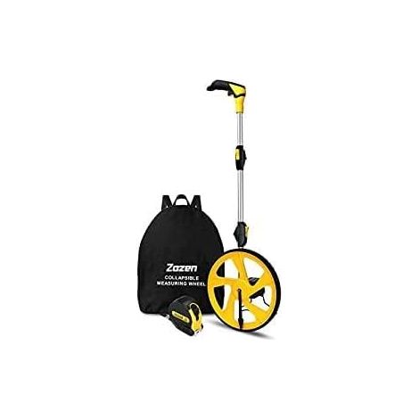 measuring wheel, foldable design in three sections, reset 1 key.  [up to 10000m]Metric units, odometer, rolling measure, with a backpack, keeps the stand vertical. (1/5)