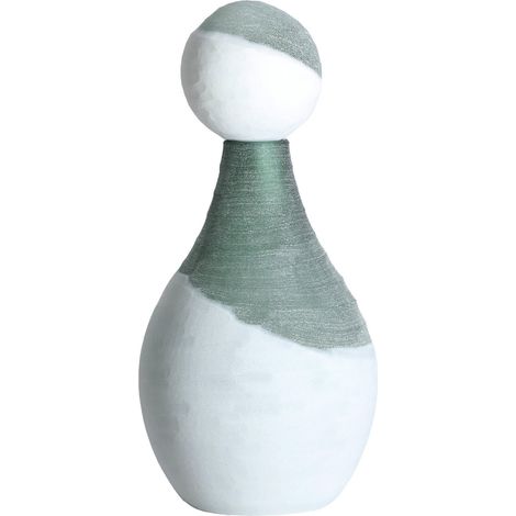 Vase contemporain en verre vert design élégant pour décoration moderne - Vert intense translucide (1/3)