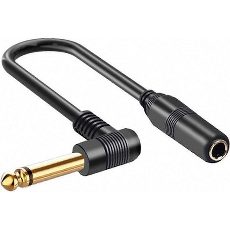 Adaptateur casque 6,35mm mâle vers femelle, câble stéréo TRS 1/4" pour guitare et écouteurs, connecteur audio pro, compatible ampli et instruments. (1/5)