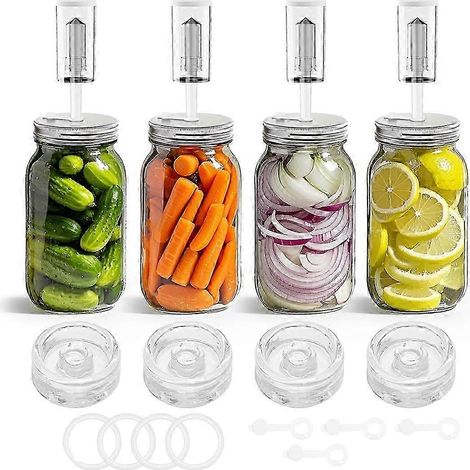Kit de fermentation pour bocal à large ouverture, kit de fermentation/choucroute pour bocal (bocaux non inclus). (1/5)