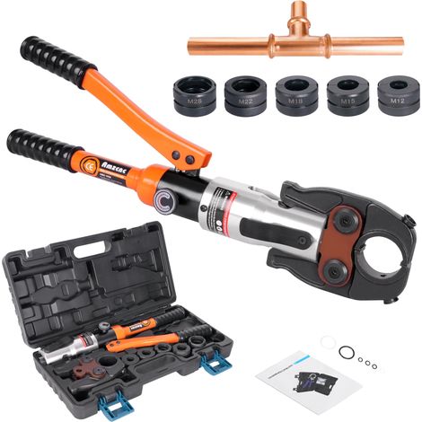 Pince à sertir hydraulique - Outil de sertissage Contour M 12-15-18-22-28 - Tête rotative 360° - Tube cuivre acier inoxydable embout (1/5)