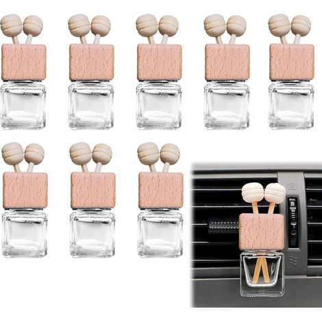 8pcs 8ML Empty Glass Car Air Freshener Diffuser Bottle Perfume Bottle Hanging Diffuser Aromatherapy Bottle (1/5)