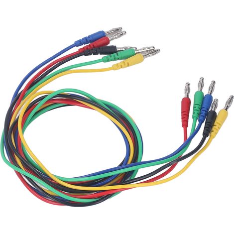 Magnetisches Messleitungsset, weich und flexibel, 5 Farben, 4-mm-Bananenstecker, Jumper-Messleitungsset mit Magnetanschluss (1/5)