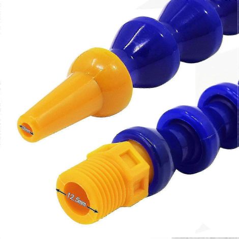 Un ensemble de 6 tuyaux de refroidissement flexibles en plastique - bleus et jaunes - 30 cm (connecteur rond à 2 points 300 mm) (1/5)