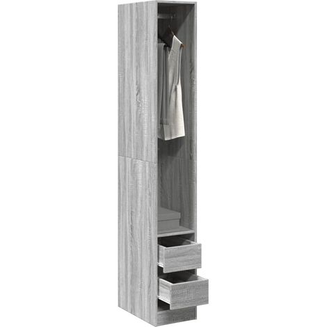 Kleiderschrank Grau Sonoma 30x50x200 cm Holzwerkstoff