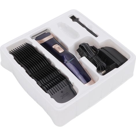 Tondeuse à cheveux électrique, lame en acier inoxydable, 4 sabots de guidage, tondeuse de coiffure professionnelle (1/5)