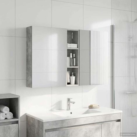 Juego de Muebles de Baño con estante 3 pcs 120 x 14,5 x 70 cm