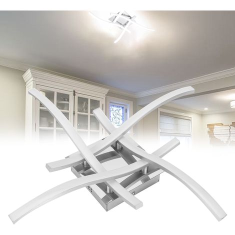 Plafonnier LED 25W, lampe incurvée moderne pour salon, cantine, chambre, lumière blanche, 85-265V (1/5)