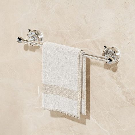 Porte-serviettes à ventouses pour salle de bain, sans perçage, transpa (1/5)
