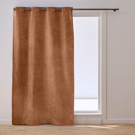 Rideau Occultant en Velours "Velouris" 135x260cm Camel (1/5)