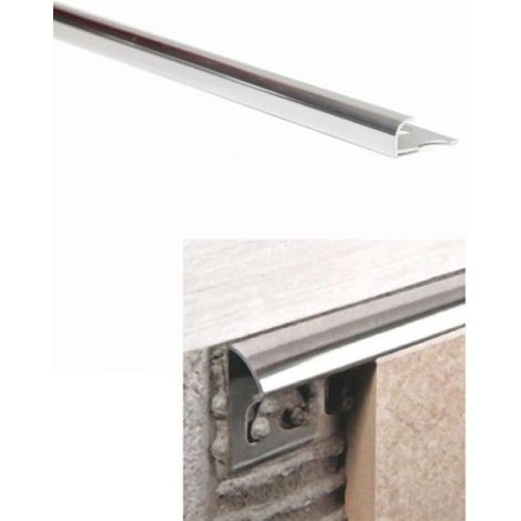 PROFILO PROTEGGI ANGOLO JOLLY 10 mm IN ALLUMINIO SPAZZOLATO LUCIDO MT. 2,50