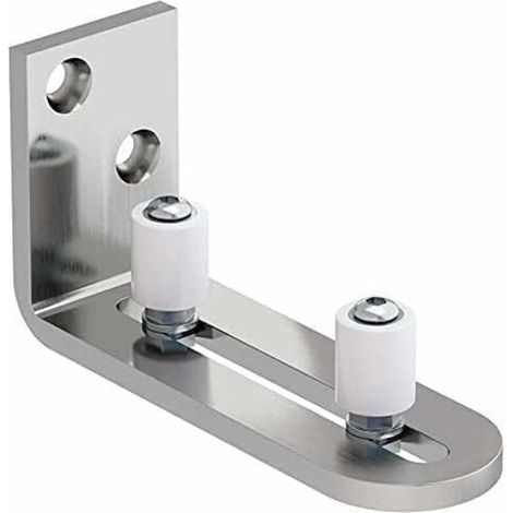 Memkey – Guide de plancher ajustable en acier inoxydable – Support stable pour portes coulissantes – Installation rapide en 10 minutes – Finition satinée