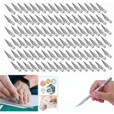 100 Lames de Remplacement Précises en Alliage d'Aluminium pour Couteaux de Sculpture Pretul - Outils de Découpe (1/5)