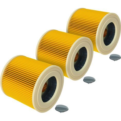 vhbw 3x Set Patronenfilter Ersatz für Kärcher 6.414-552.0 kompatibel mit Kärcher Nasssauger-Trockensauger, Waschsauger, Mehrzwecksauger (1/4)